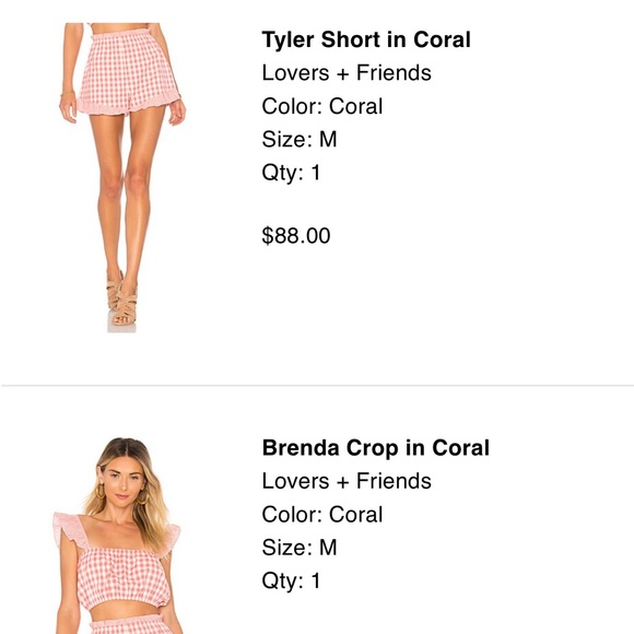 Lovers and friends gingham set. Comes together as the set - Picture 2 of 2